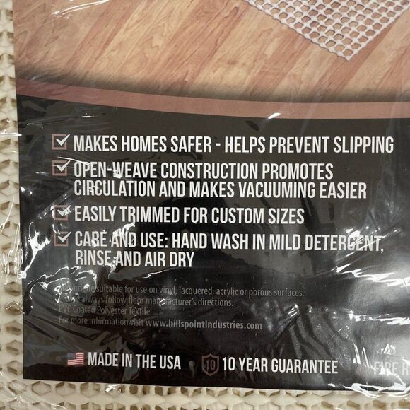 GORILLA GRIP Non-slip Rug Pad For Hard Floors 6’ X 9’ YB49 - Picture 4 of 5